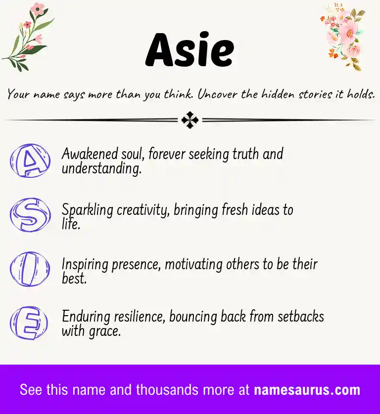 Acrostic poem about Asie.