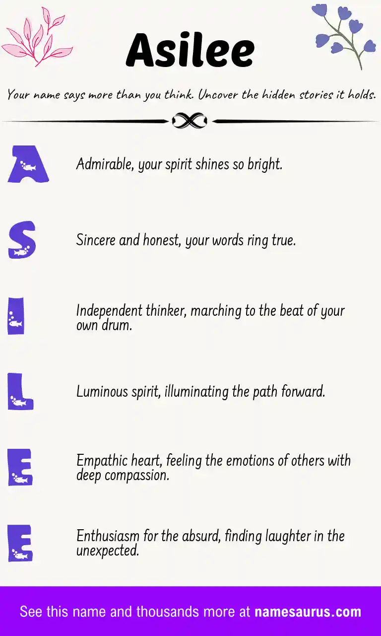 Acrostic poem about Asilee.