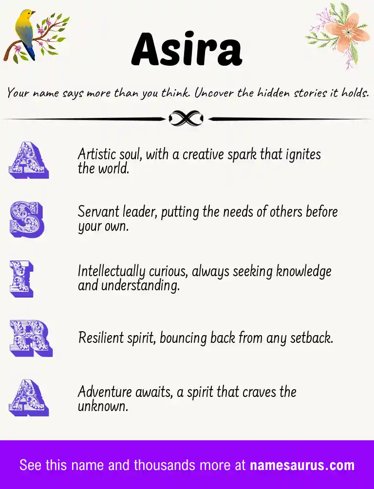Acrostic poem about Asira.