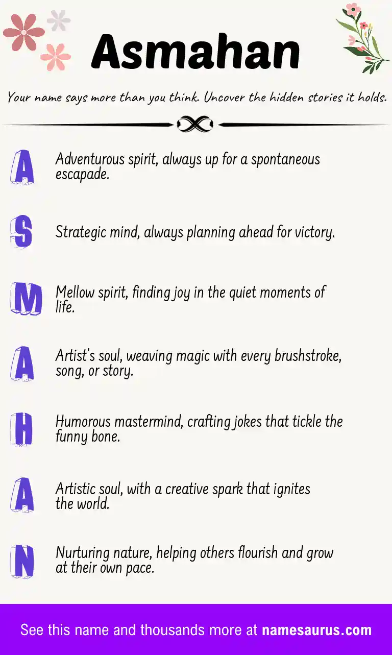 Acrostic poem about Asmahan.