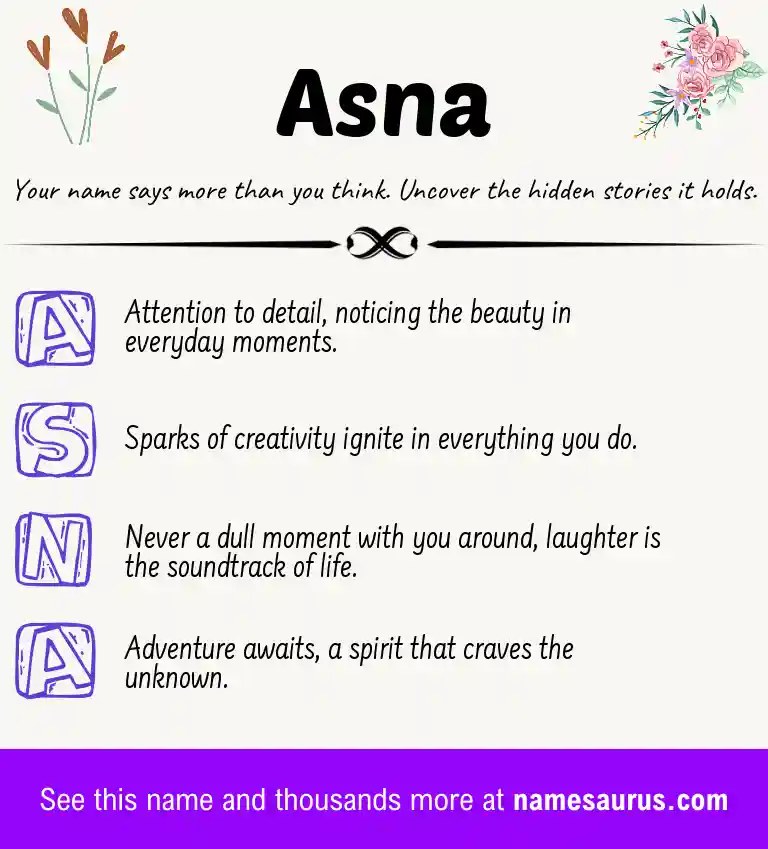 Acrostic poem about Asna.