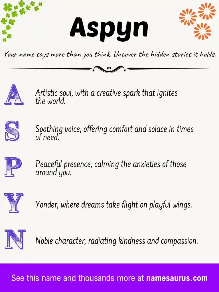 Acrostic poem about Aspyn.