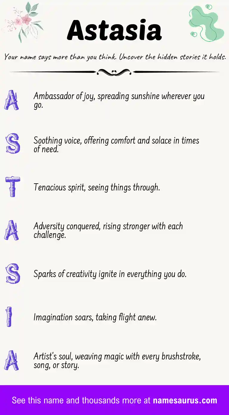 Acrostic poem about Astasia.