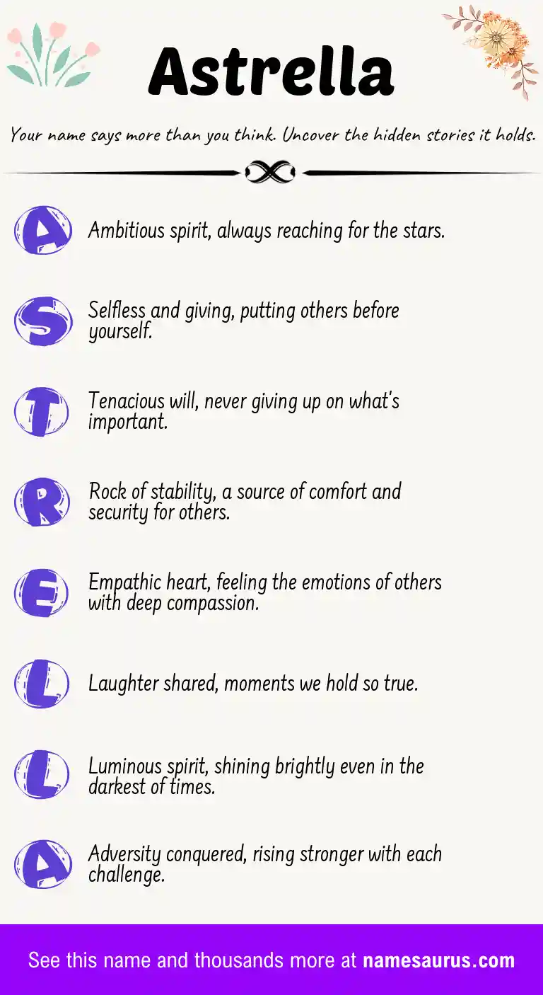 Acrostic poem about Astrella.