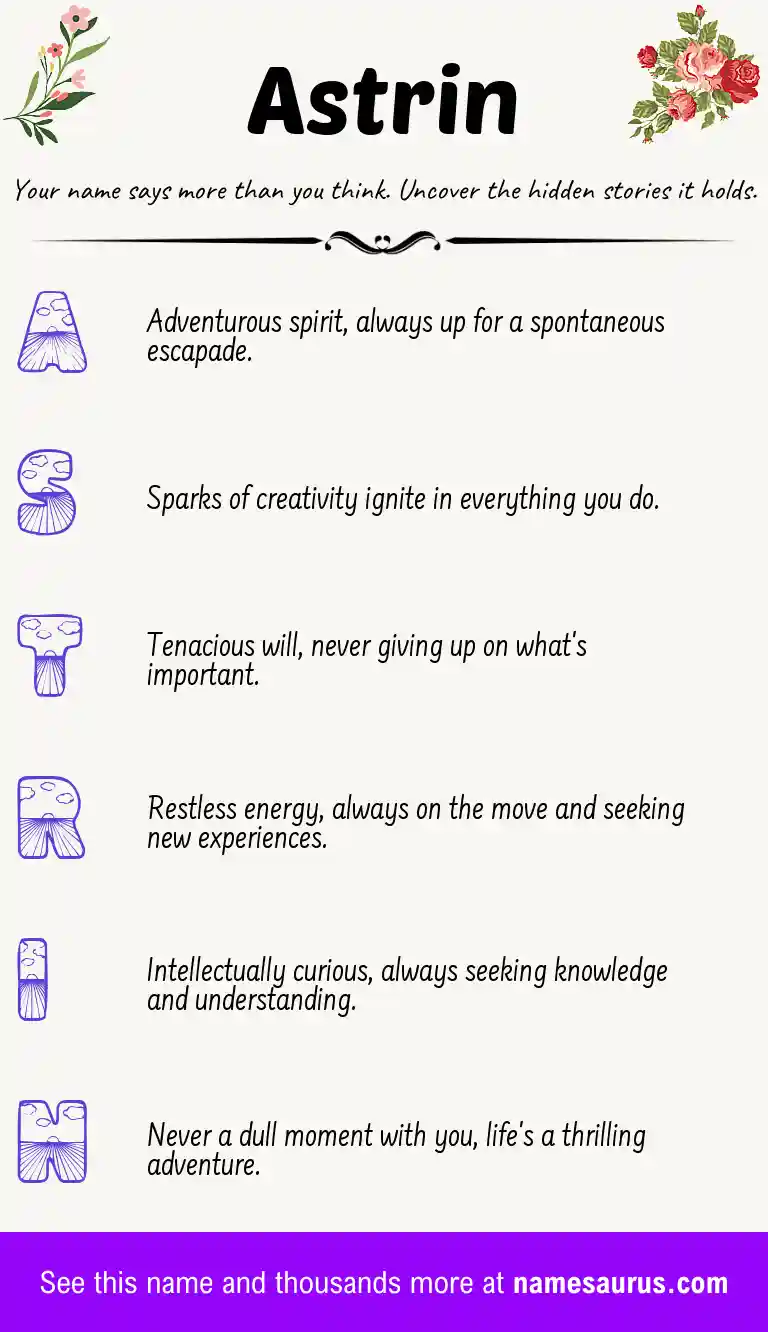 Acrostic poem about Astrin.