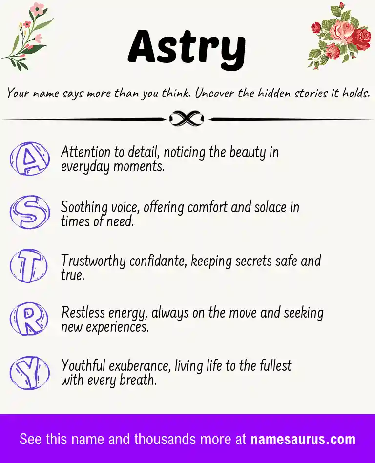 Acrostic poem about Astry.