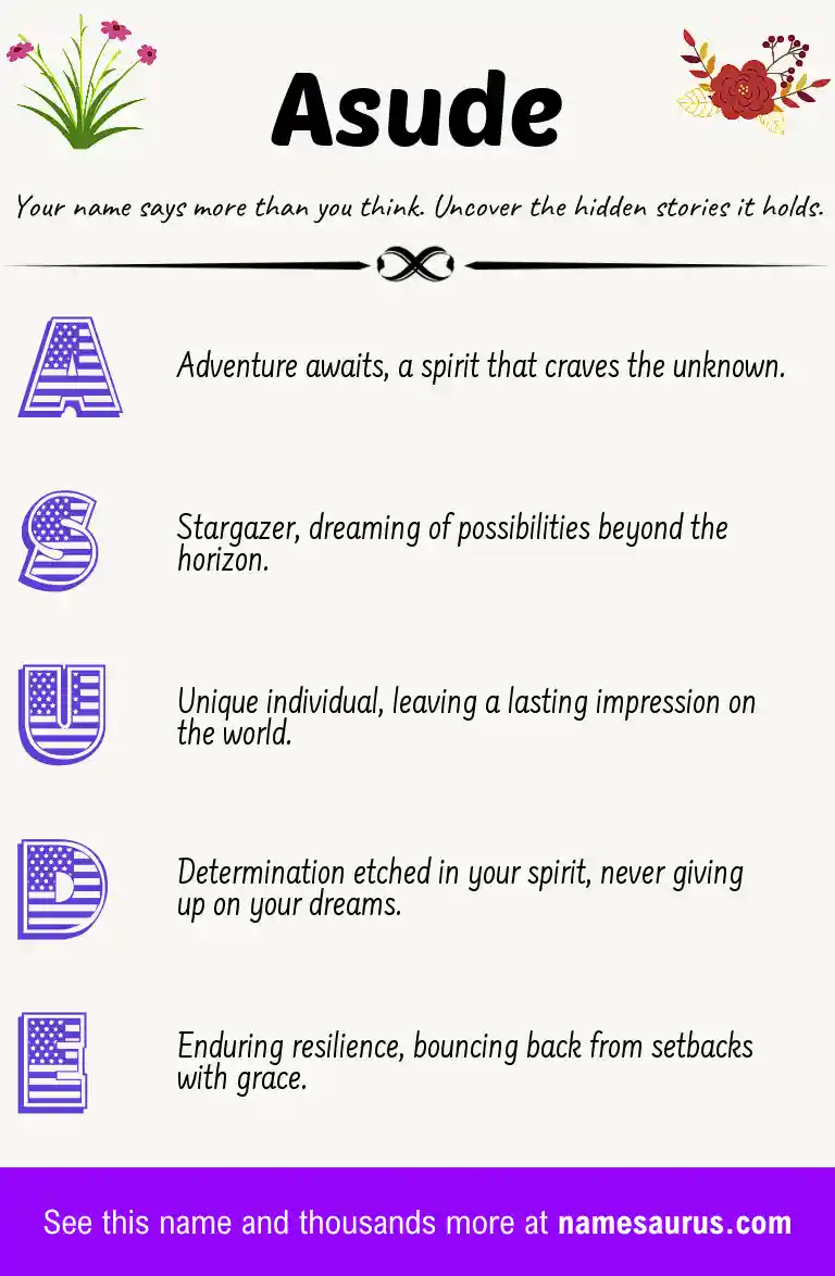Acrostic poem about Asude.
