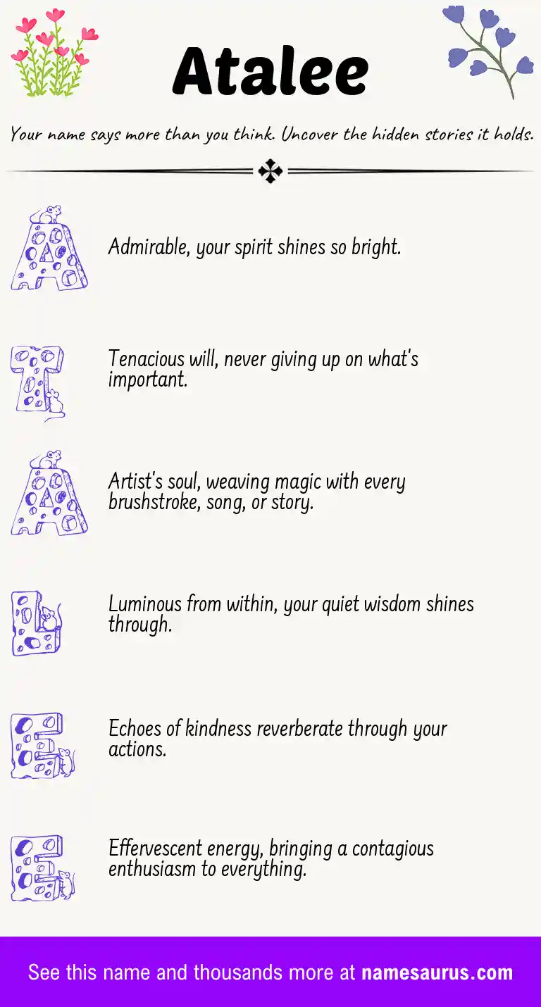 Acrostic poem about Atalee.