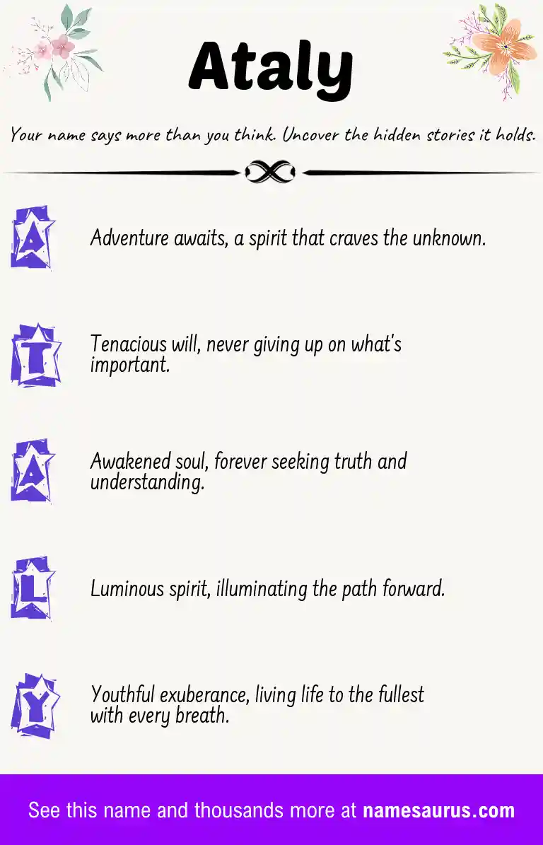 Acrostic poem about Ataly.