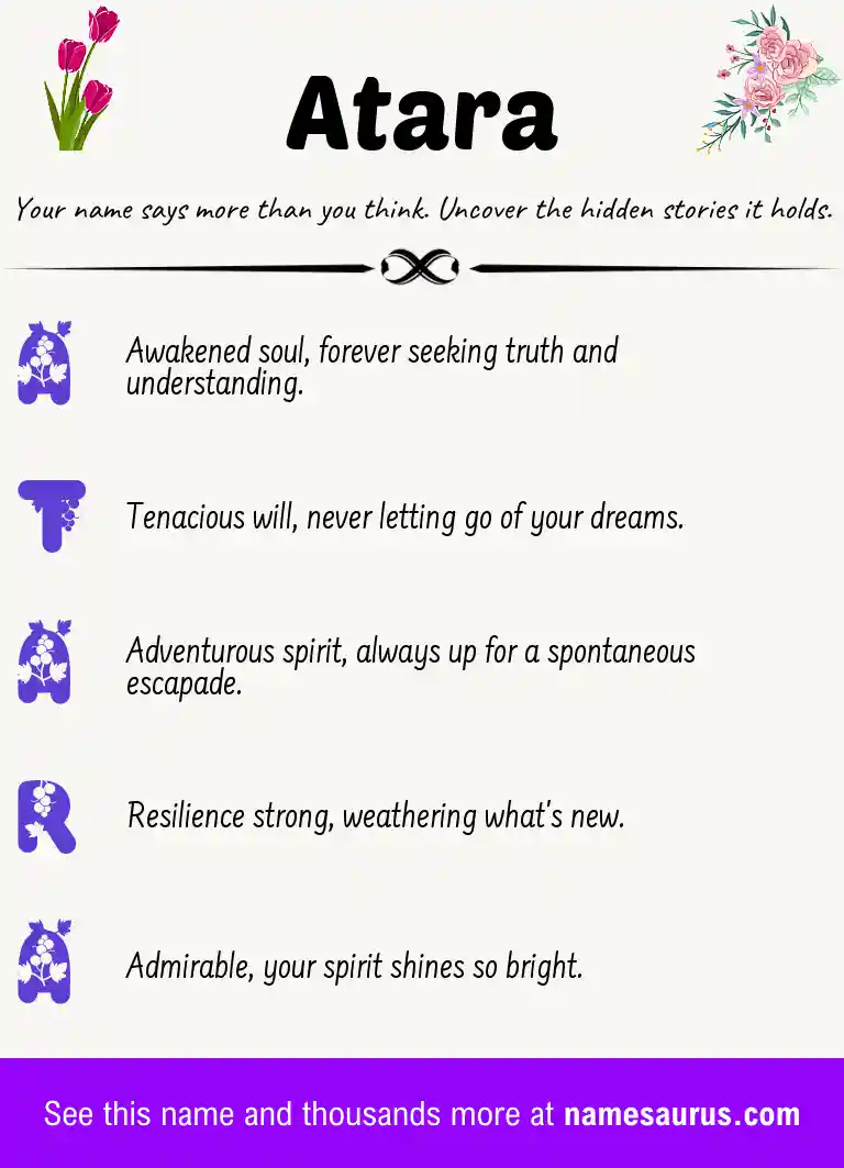 Acrostic poem about Atara.