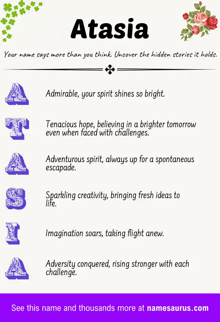 Acrostic poem about Atasia.