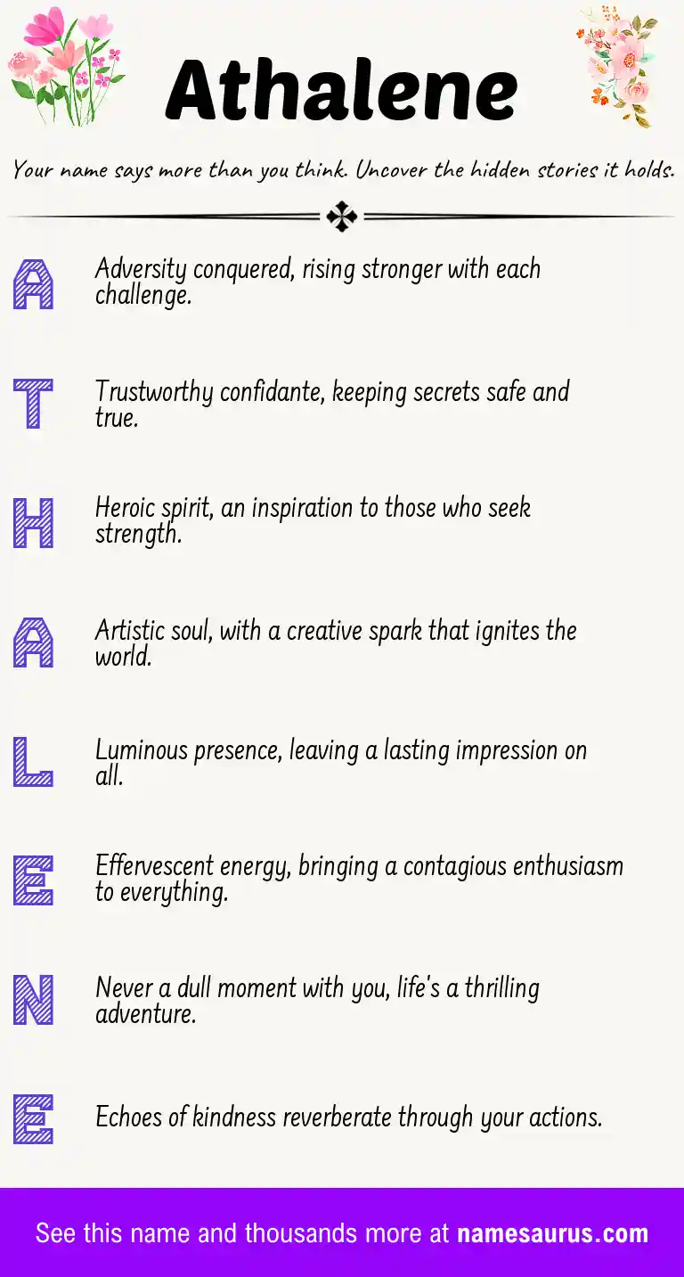 Acrostic poem about Athalene.