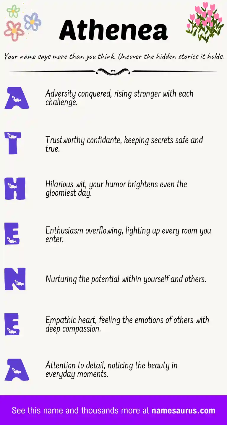 Acrostic poem about Athenea.
