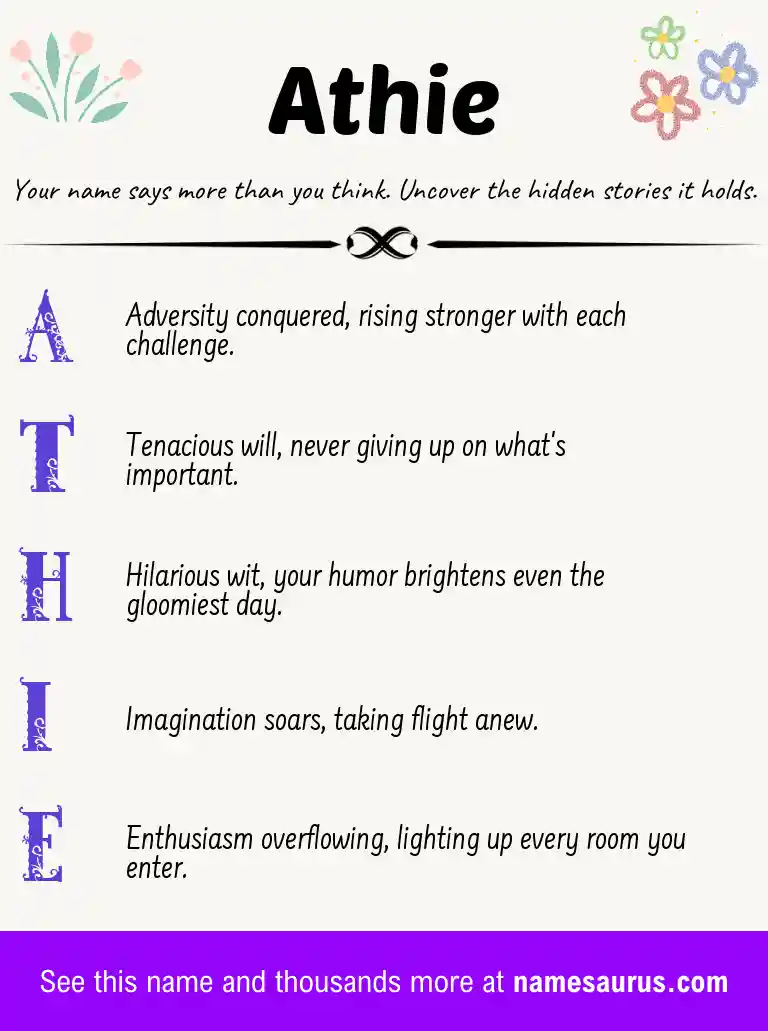 Acrostic poem about Athie.