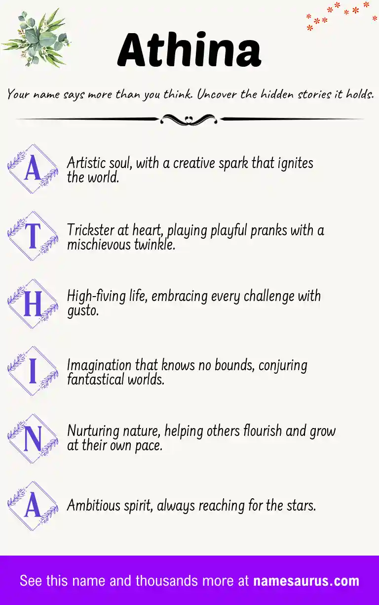 Acrostic poem about Athina.