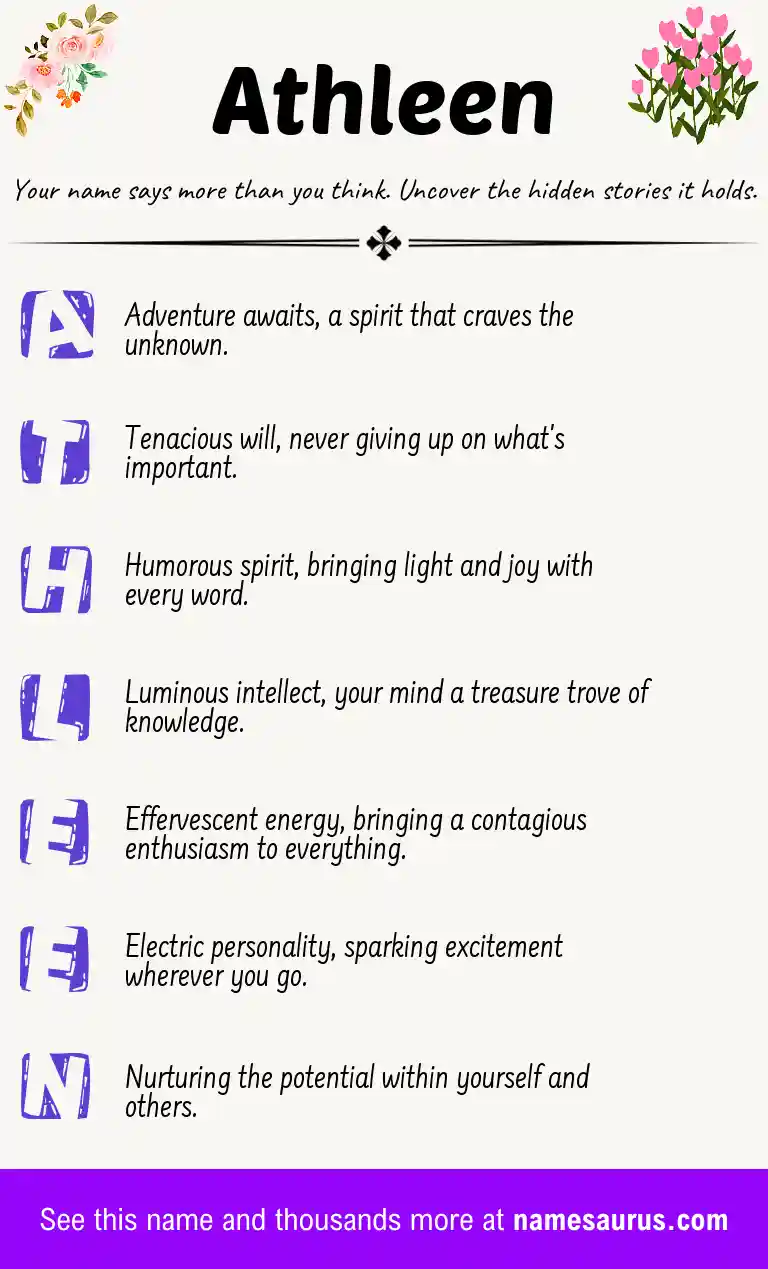 Acrostic poem about Athleen.