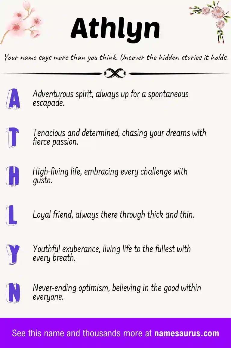 Acrostic poem about Athlyn.