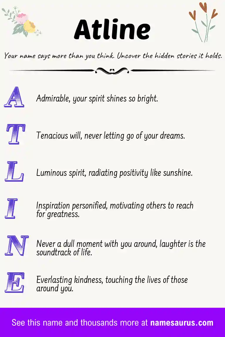 Acrostic poem about Atline.