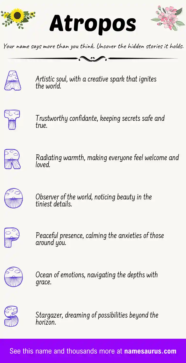 Acrostic poem about Atropos.