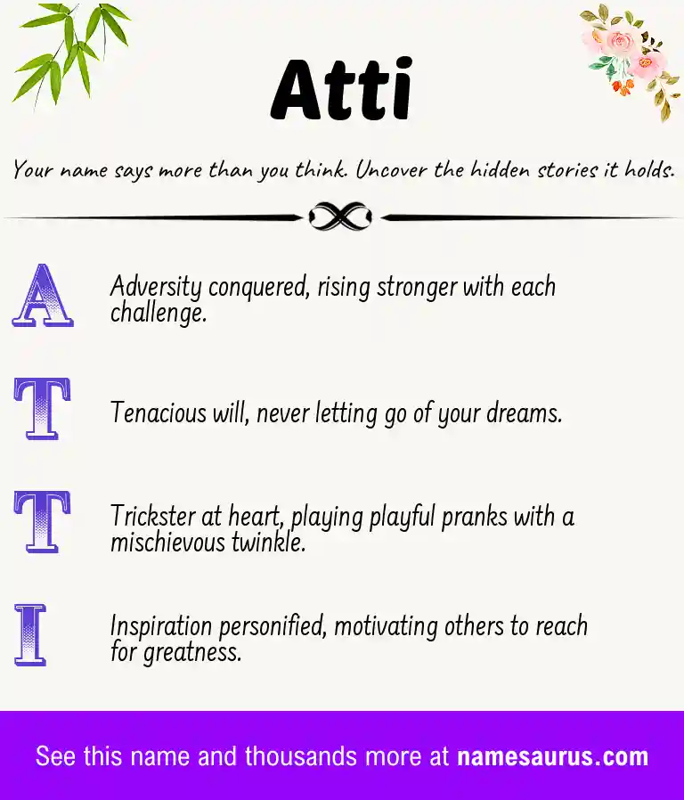 Acrostic poem about Atti.