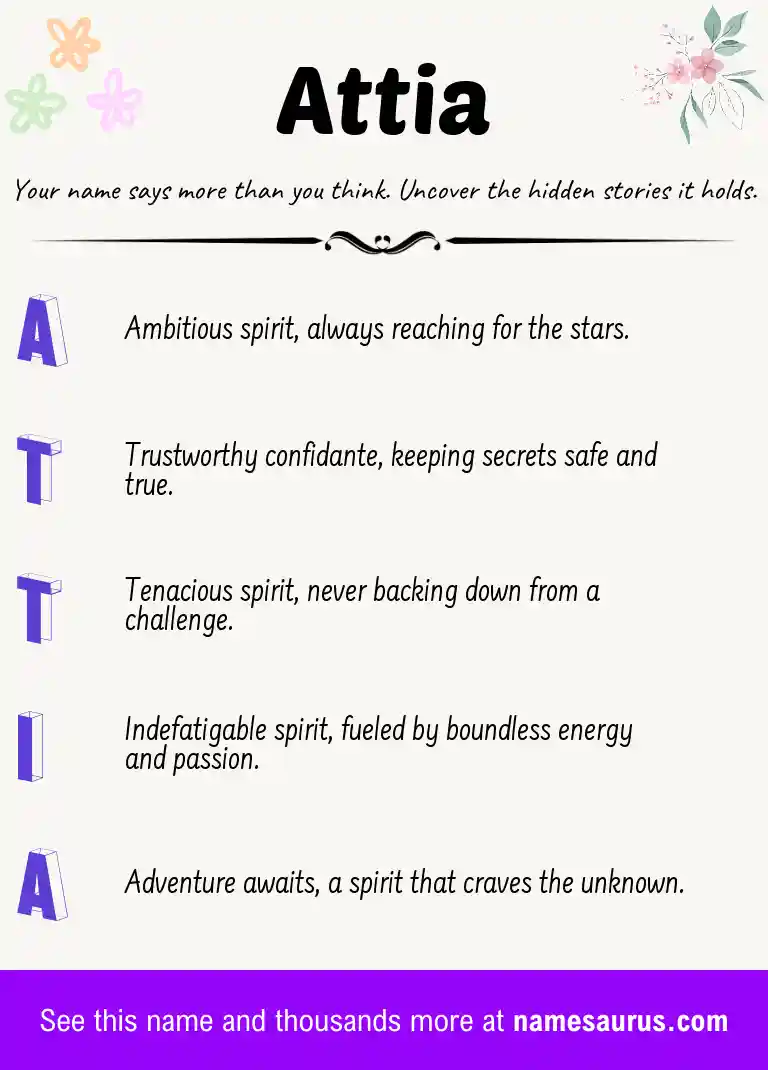 Acrostic poem about Attia.