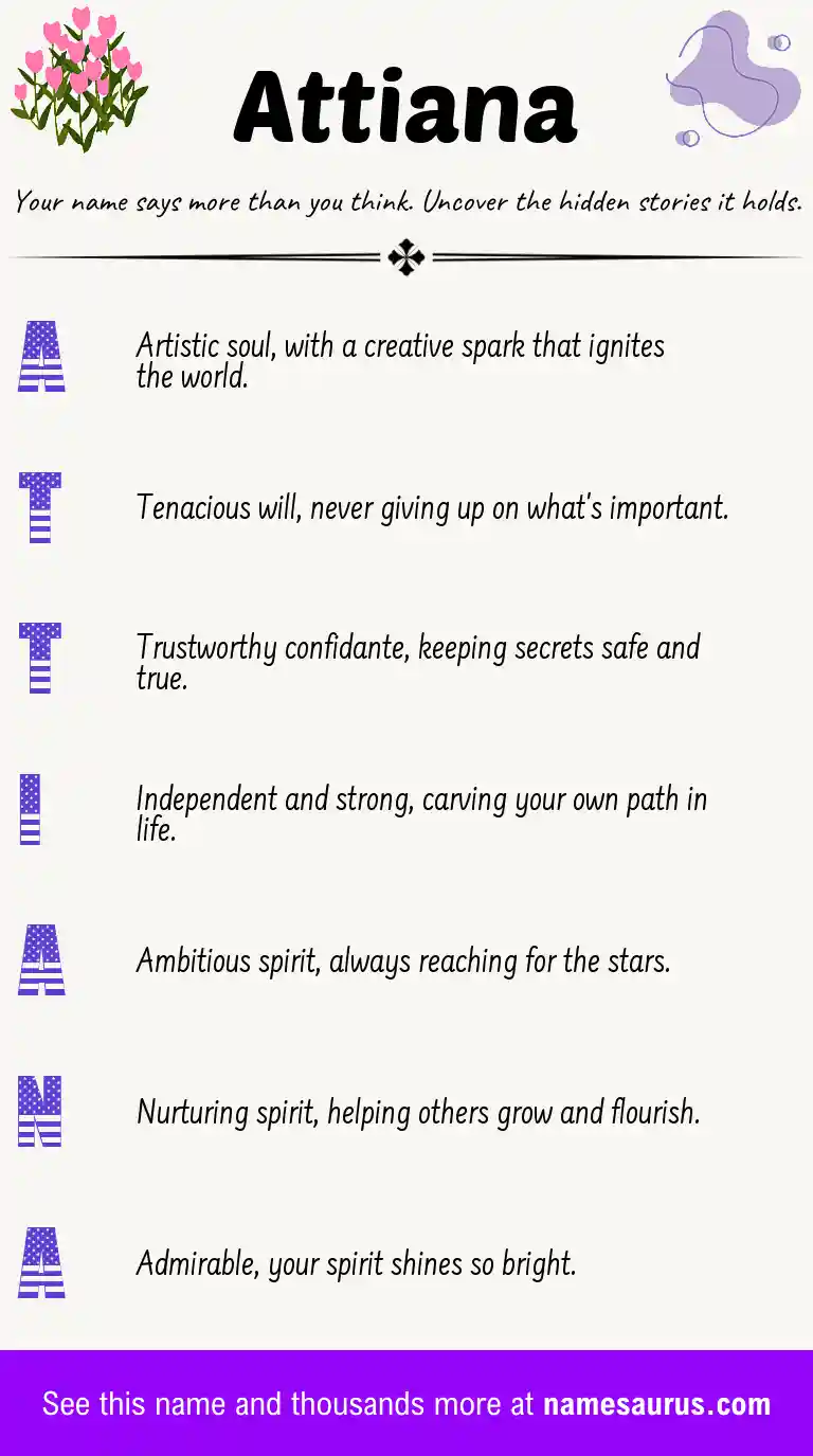 Acrostic poem about Attiana.