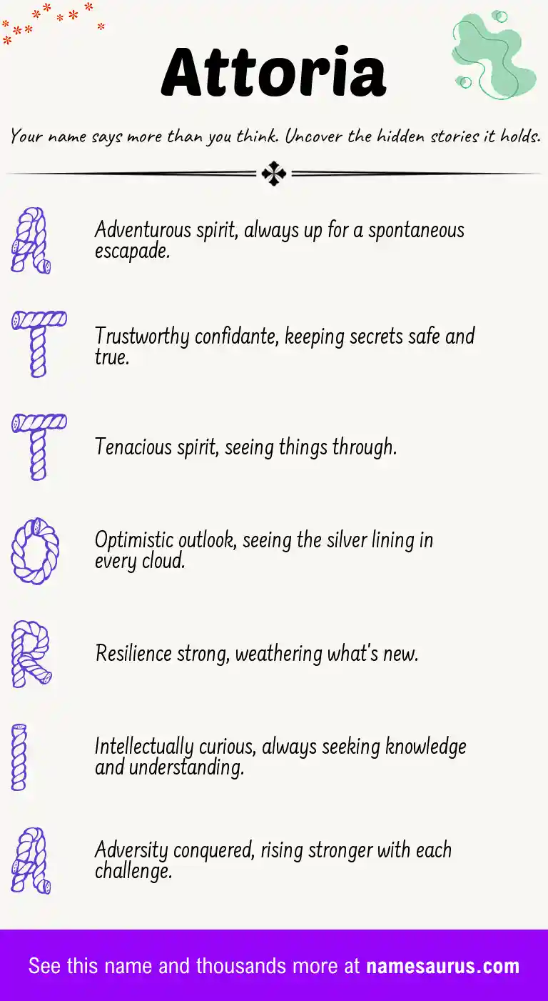 Acrostic poem about Attoria.