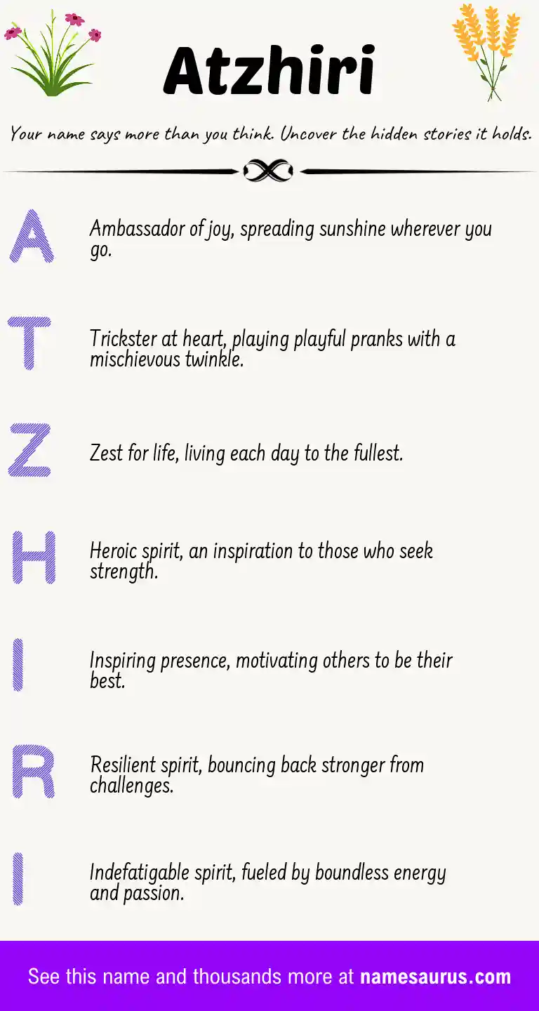 Acrostic poem about Atzhiri.