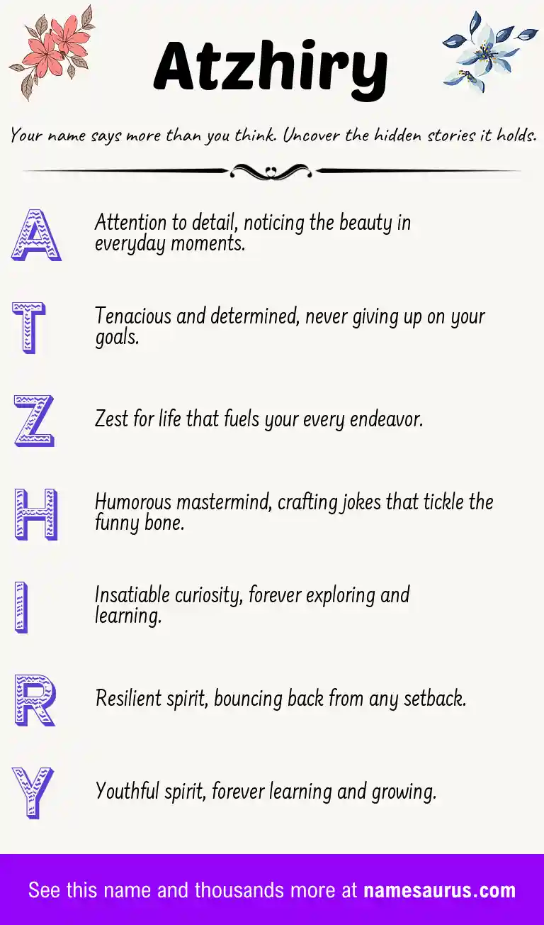 Acrostic poem about Atzhiry.