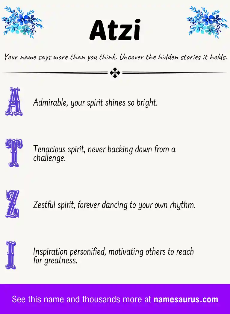 Acrostic poem about Atzi.