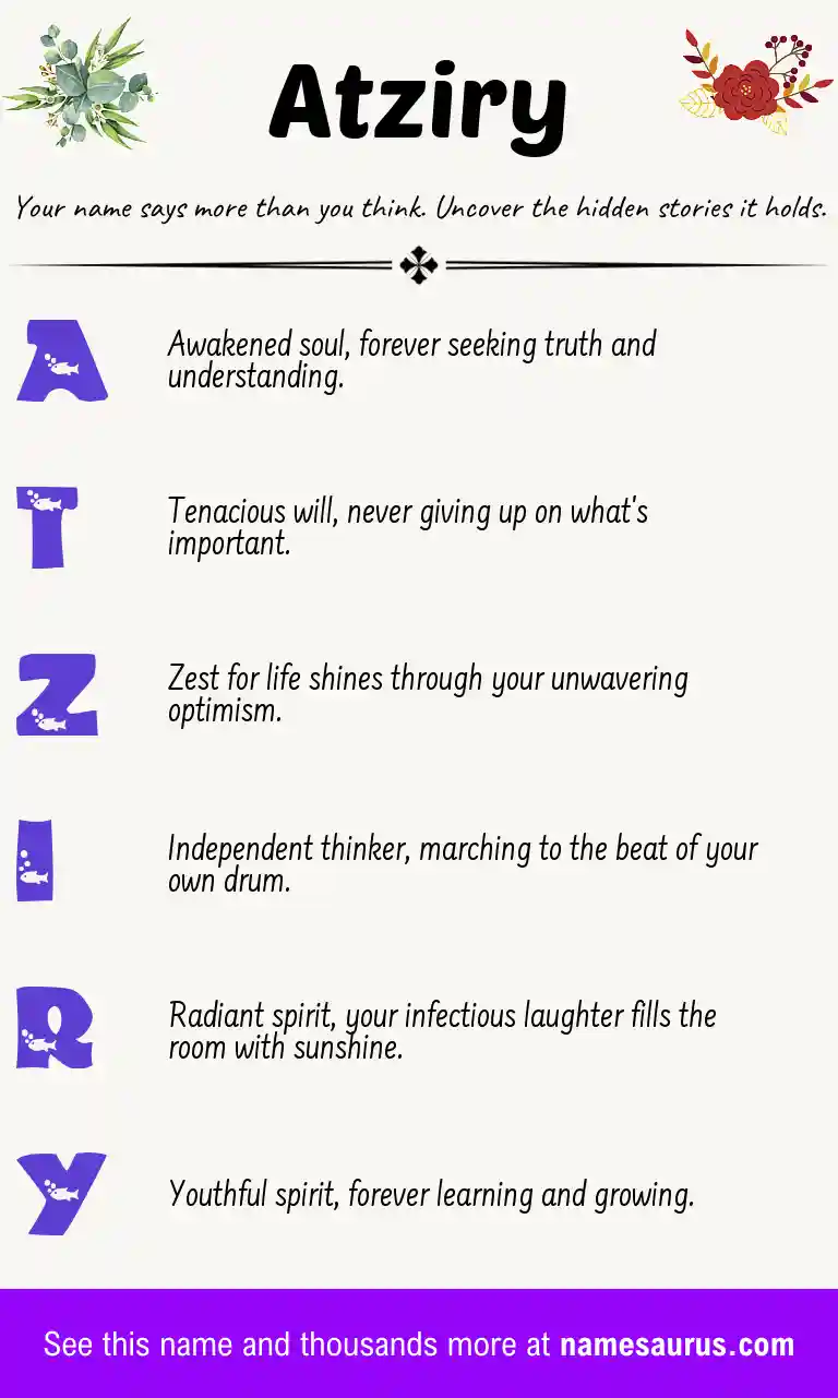 Acrostic poem about Atziry.