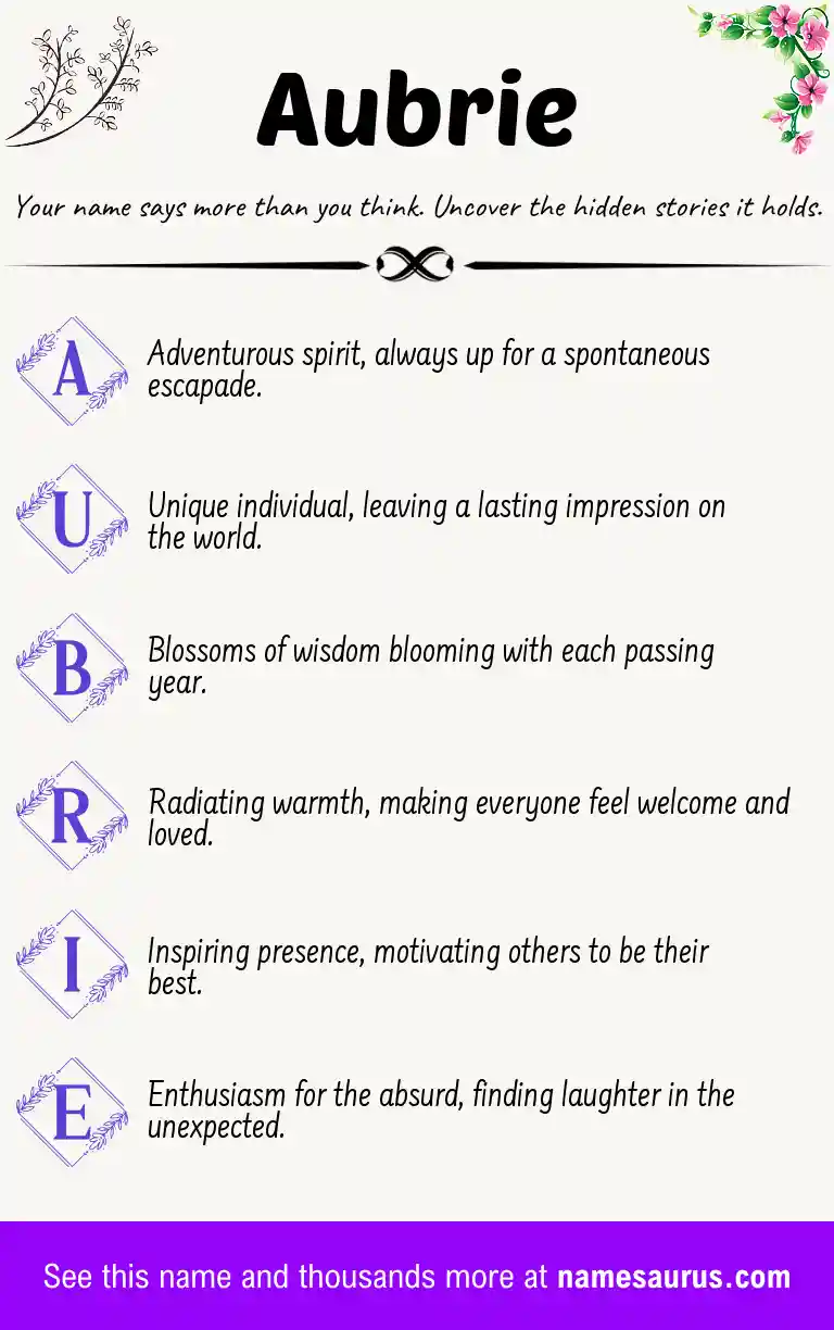 Acrostic poem about Aubrie.
