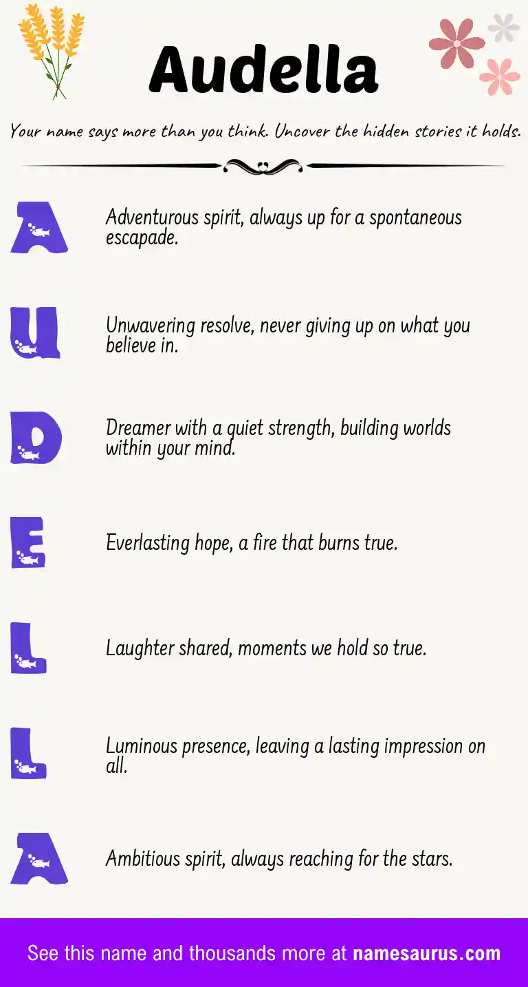 Acrostic poem about Audella.