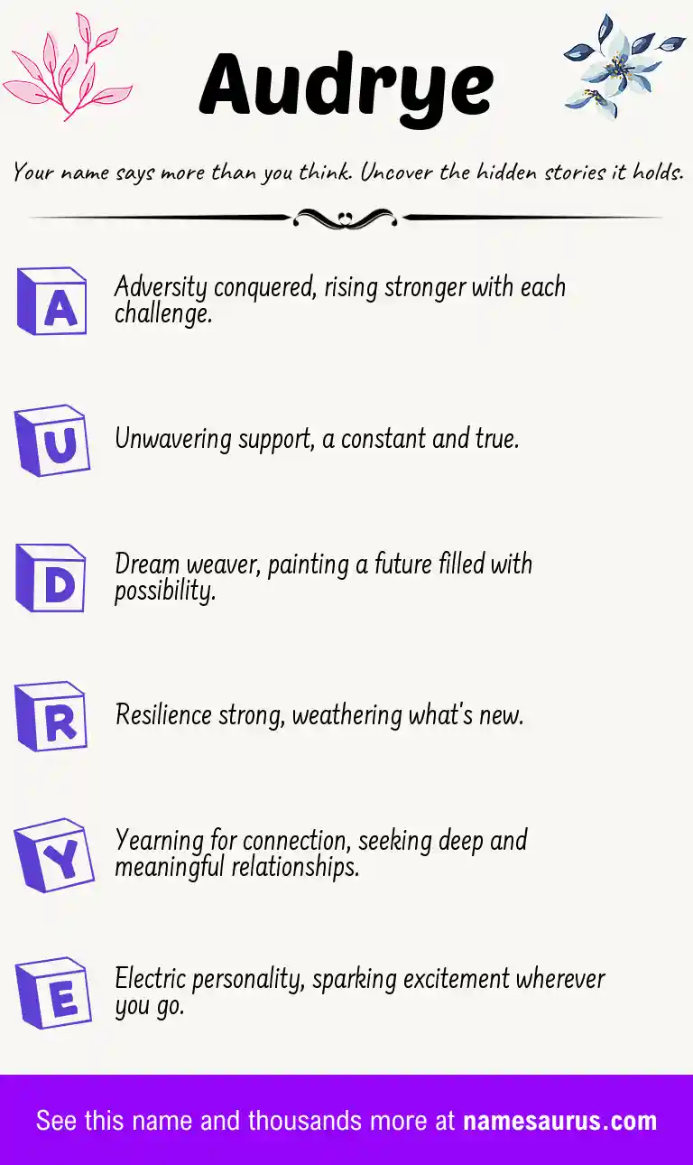 Acrostic poem about Audrye.