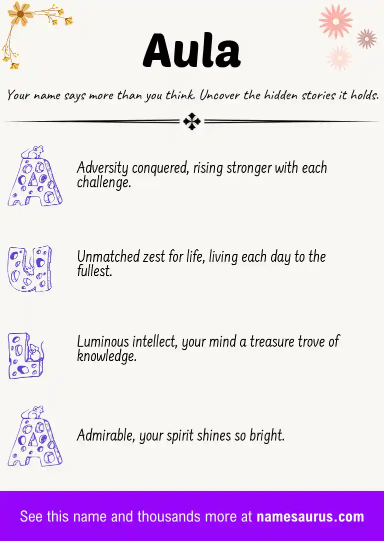 Acrostic poem about Aula.
