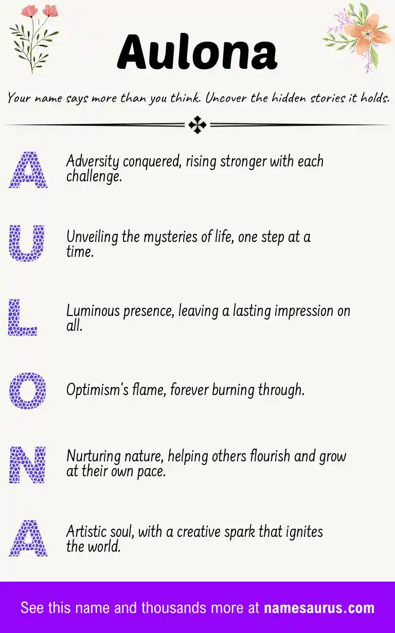 Acrostic poem about Aulona.