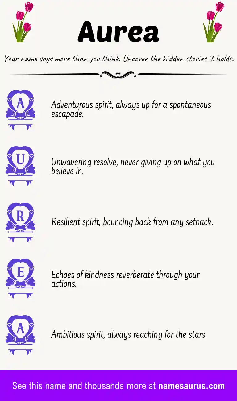 Acrostic poem about Aurea.