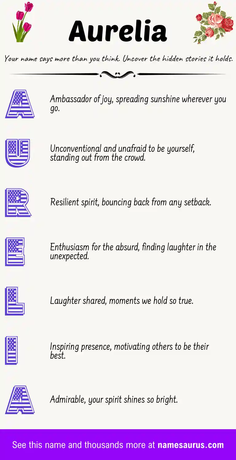 Acrostic poem about Aurelia.