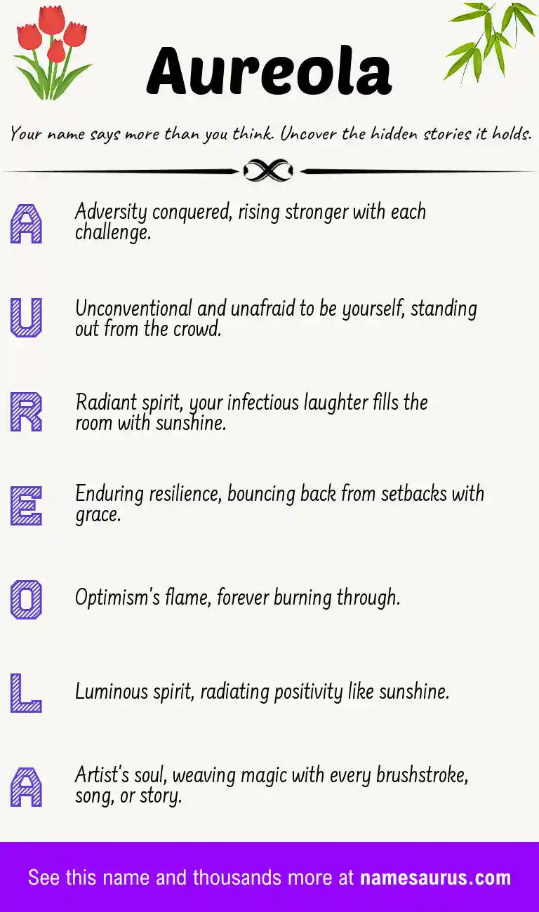 Acrostic poem about Aureola.