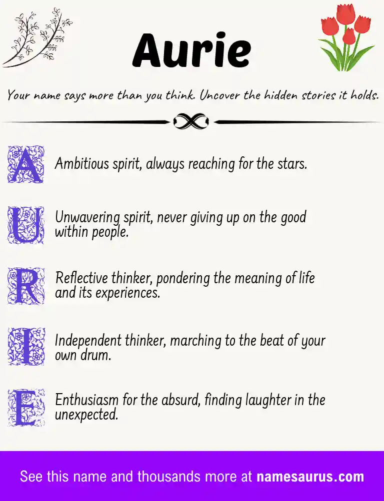 Acrostic poem about Aurie.