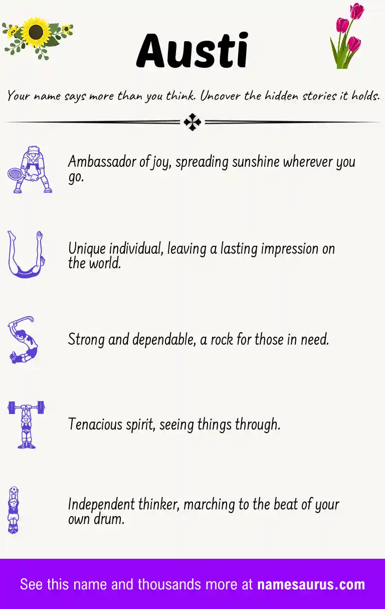 Acrostic poem about Austi.