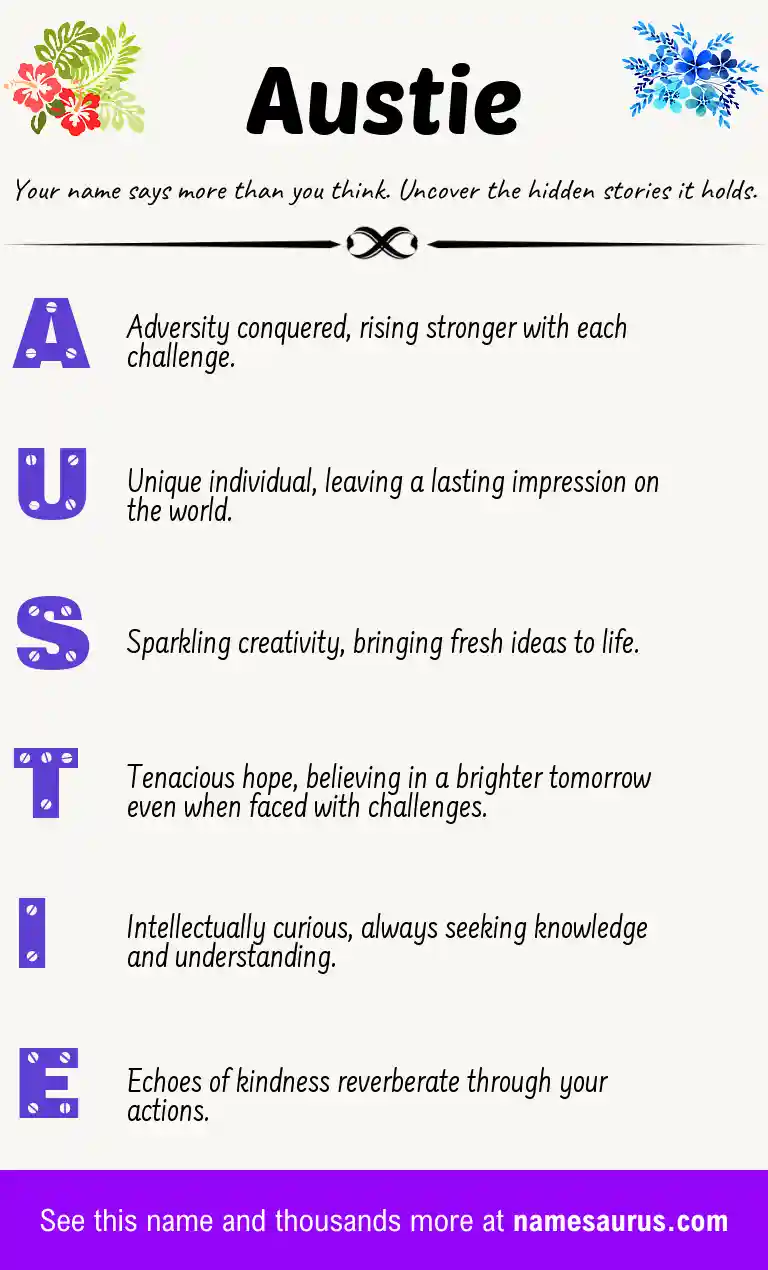 Acrostic poem about Austie.