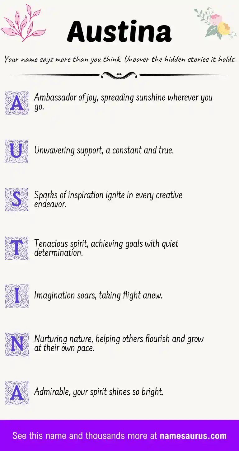 Acrostic poem about Austina.