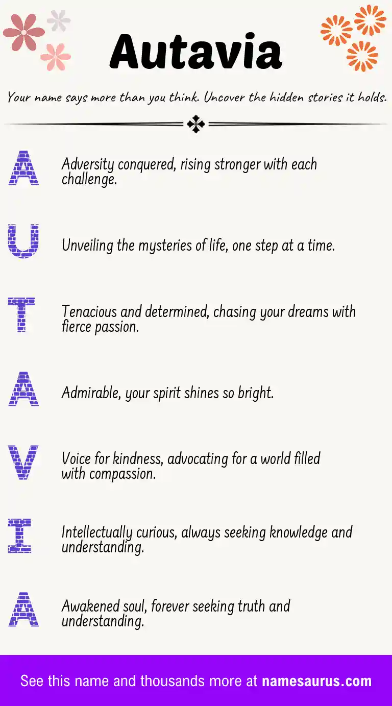 Acrostic poem about Autavia.