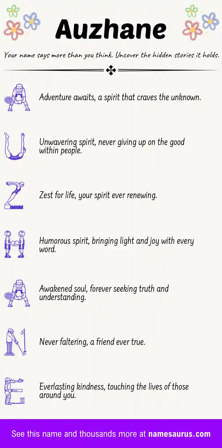 Acrostic poem about Auzhane.
