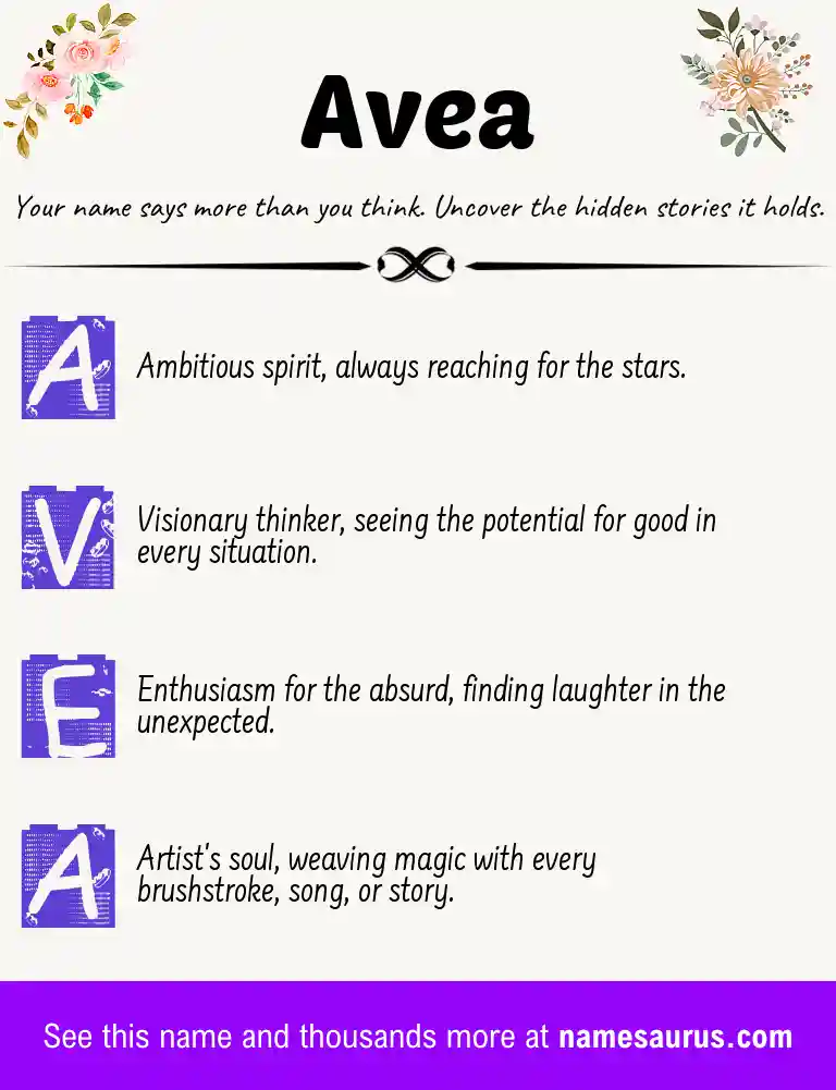 Acrostic poem about Avea.