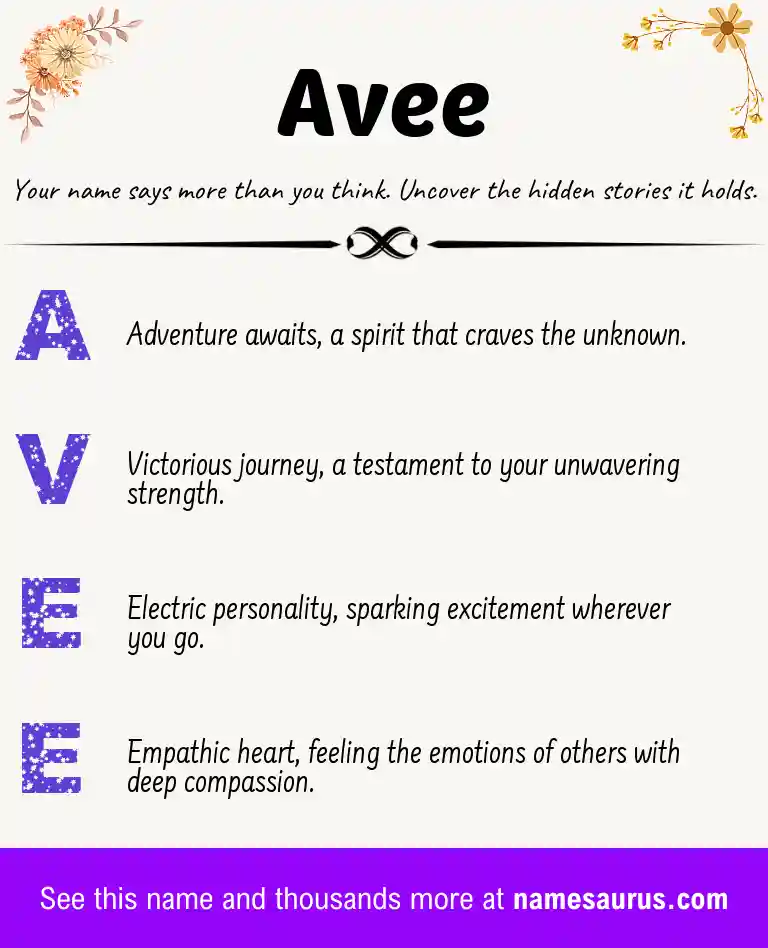 Acrostic poem about Avee.