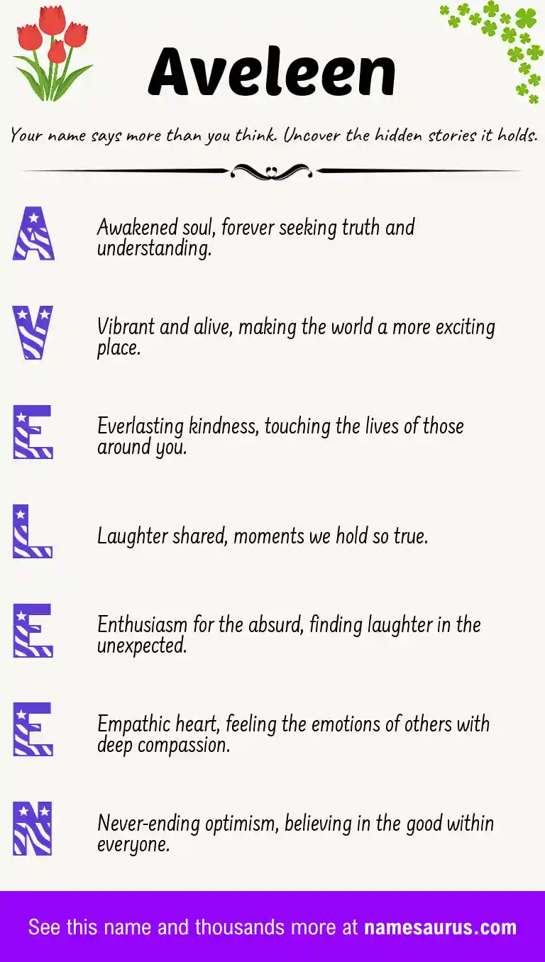 Acrostic poem about Aveleen.
