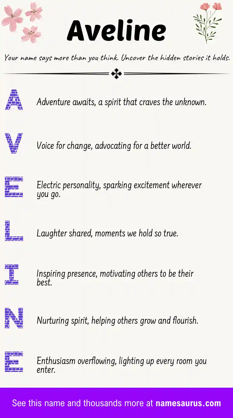 Acrostic poem about Aveline.