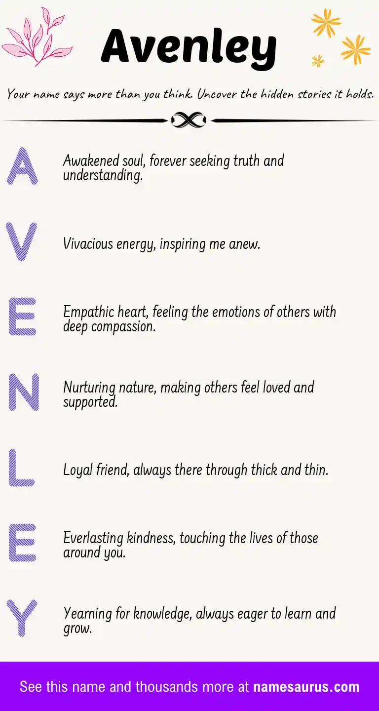 Acrostic poem about Avenley.